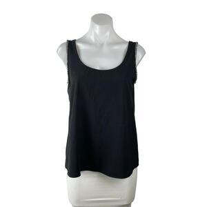 NetWork Women's Black Sleeveless Scoop Neck Cami Camisole Tank Top Size XS